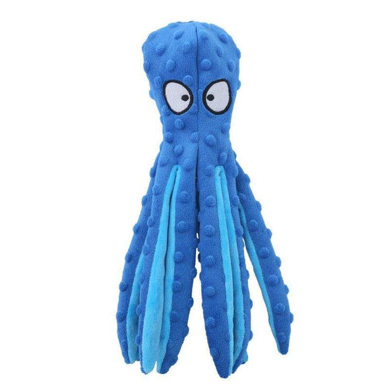 Brinquedo Para Cachorro Polvo Octopus Pelucia Pet Com Apito Interno Único